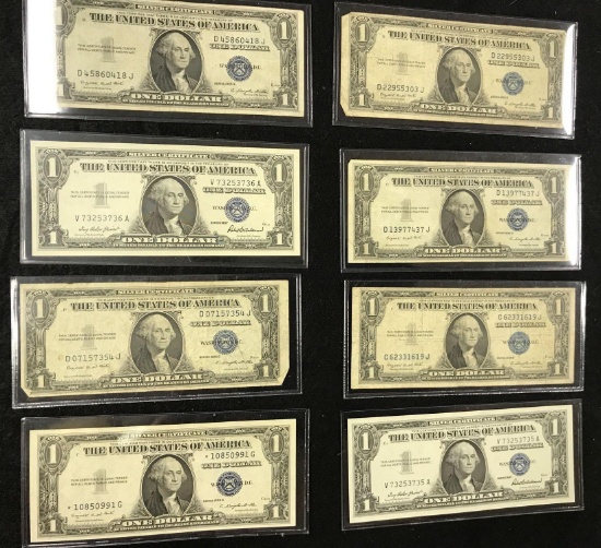 8 - $1 Silver Certificates