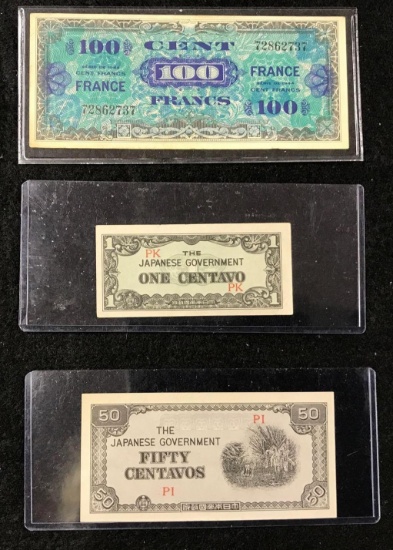 Foreign Currency 3 Bills