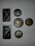 Coin and Silver Bar Lot