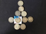 10- Morgan Silver Dollars Various Dates and Circulated Grades