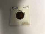 1863 Liberty Head Civil War Token