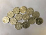 13- 1 oz Mexican Silver Libertad Coins