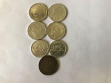 Grab Bag of Silver Foreign Coins 7 Total