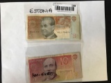 5 Krooni and 10 Krooni Currency