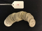 1 Roll - 20 Coins-Circulated Franklin Half Dollars