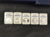 American Eagle 25th Anniversary Silver Coin Set All are Graded PF 70