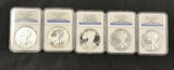 American Eagle 25th Anniversary Silver Coin Set All are Graded PF 70