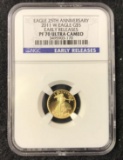 Eagle 25th Anniversary 2011 W Eagle G $5 Early Releases PF 70 Ultra Cameo