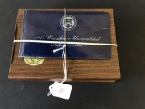 5 - 40% Silver Eisenhower Dollars; includes 2 1971 BU issues in Blue Envelopes