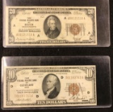$20 Federal Reserve of Boston and $10 Federal Reserve of Cleveland