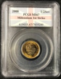 2000 1/2 Sov Millennium 1st Strike MS 67
