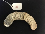 BU Roll of 1964 Kennedy Half Dollars