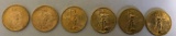 6 - St. Gaudens $20 Gold Coins