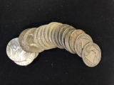 1 Roll Franklin Half Dollars Various dates