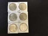 6 1922 Peace Dollars