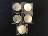 5 Brilliant Uncirculated Peace DOllars