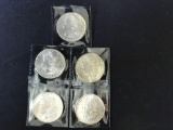 5 Brilliant Uncirculated Peace DOllars