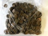 Group of 750 Circulated Wheat Pennies 1910-1958