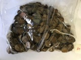 Group of 750 Circulated Wheat Pennies 1910-1958