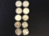 10 Morgan Silver Dollars Various Grades