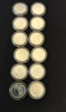 12 Morgan Silver Dollars Various Grades