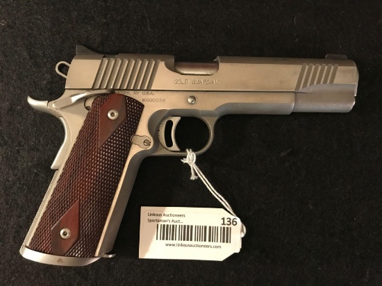 Kimber Custom Shop Gold Guardian Semi Auto 45 ACP SS
