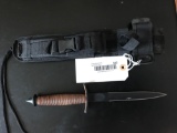 UZI Double Edge Dagger with Leather Hilt