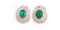 Earrings in Emerald, Diamond and 8-Karat Yellow Gold