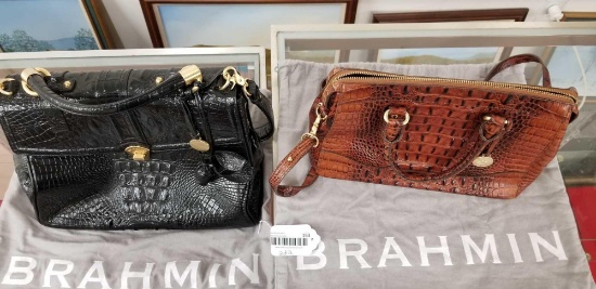 2 Brahmin Leather Purses/ handbags