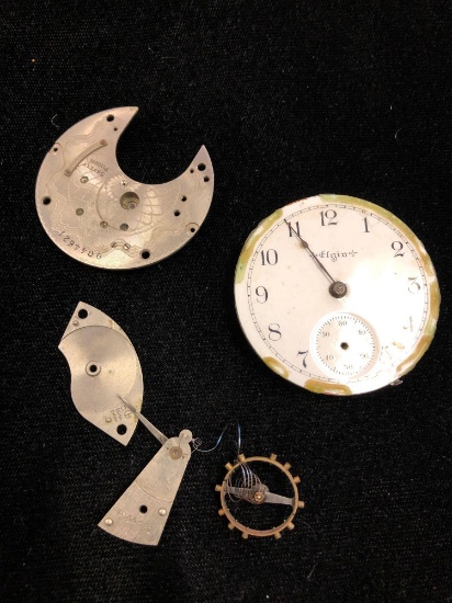 Elgin Pocket Watch Dial and Miscellaneous Parts