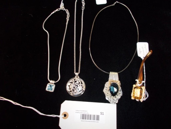 3 Necklaces with Swarovski Rhinestones