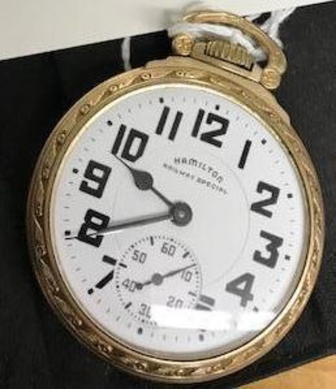 Hamilton Railway special 992B, 21 Jewels adjustable. 6 positions