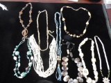 Lot of 9 beaded necklaces