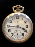 Ball Cleveland Railroad Style Pocket Watch. Beautiful etched bevel. Swiss made, 21 jewels