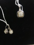 Earrings with matching pendent