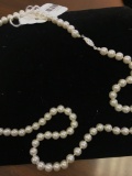 Faux pearl necklace