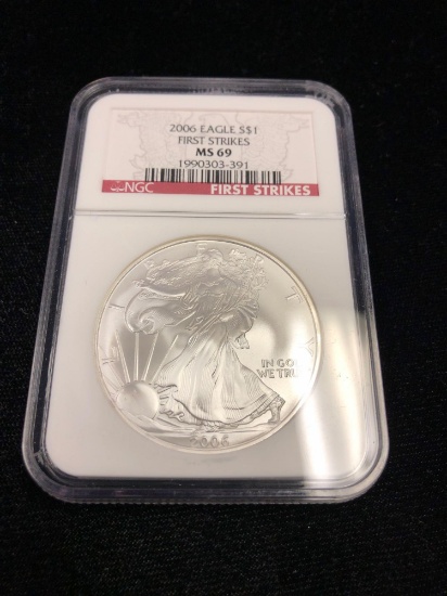 2006 Walking Liberty Silver Dollar First Strikes MS 69
