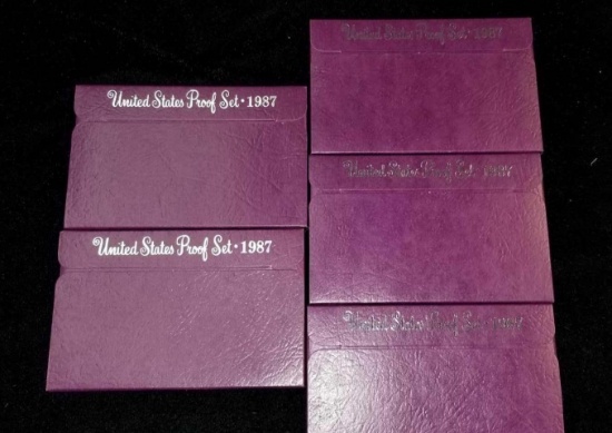5 1987 United Stated Proof Sets