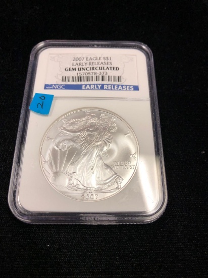 2007 Silver American Eagle Early Releases GEM Uncirculated