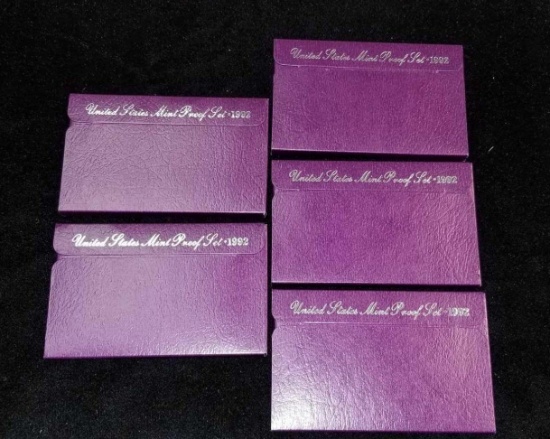 5 1992 United States Proof Sets