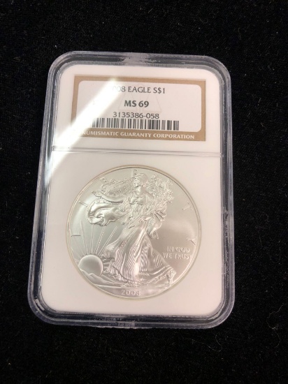 2008 American Silver Eagle MS 69