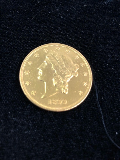 1899 Coronet Head $20 Double Eagle