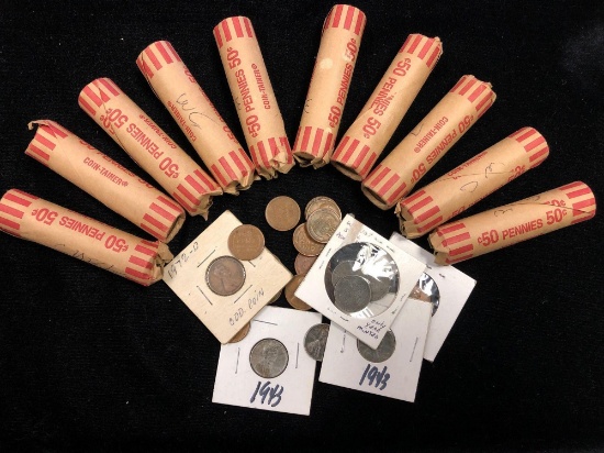 Penny Lot including Wheat and Lincoln