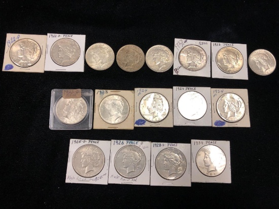 17 Peace Dollars