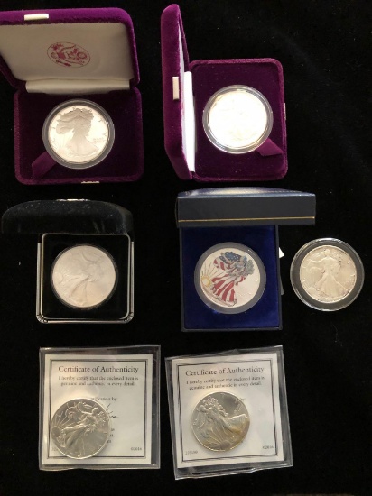 7 Silver American Eagles