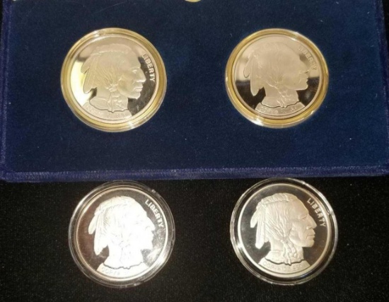 Lot of 4 Indian Head silver coins