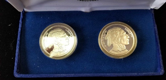 2001 Indian Head silver Dollars (2)