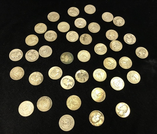 40 Silver Washington Quarters