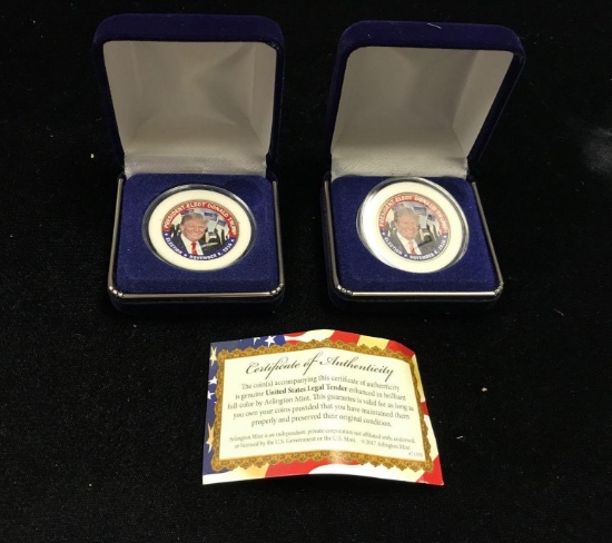 2 Trump President Elect Half Dollars