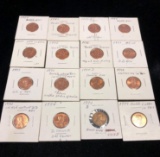 1 Lot of 16 Lincoln Pennies with errors